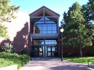 Front entrance of Westminster City Park Recreation Center